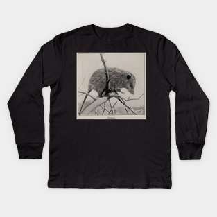 Opossum illustration Kids Long Sleeve T-Shirt